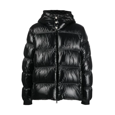 Moncler SS23 Solid Color Hooded Down Jacket Black H20911A002745963V