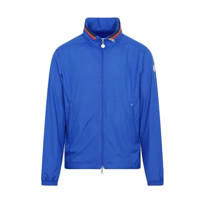 Moncler SS23 Solid Logo Long Sleeve Jacket Blue. 1A0016154A8175N