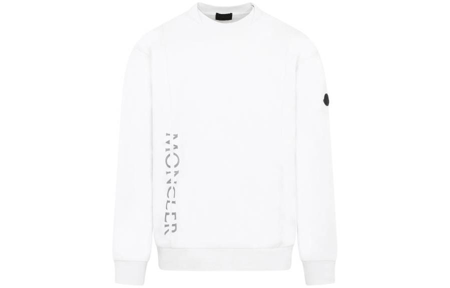 Moncler SS23  White Letter Print Crewneck Long Sleeve Pullover Sweatshirt 8G00037899W491R 圖 2