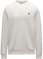 Moncler SS23 White Logo Patch Crewneck Long Sleeve Sweatshirt. I10918G00053809KR034 Moncler SS23 White Logo Patch Crewneck Long Sleeve Sweatshirt. I10918G00053809KR034