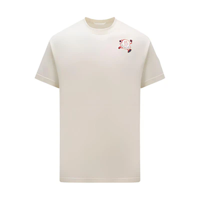 Moncler SS23 White Plain Crewneck Casual Short Sleeve T-Shirt. I10918C00019M2326038