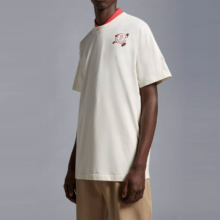Purchase Moncler SS23 白色純色圓領休閒短袖T恤 I10918C00019M2326038