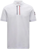 Moncler SS23 White Polo Shirt with Solid Color and Embroidered Logo. I10918A00003899UR002 Moncler SS23 White Polo Shirt with Solid Color and Embroidered Logo. I10918A00003899UR002