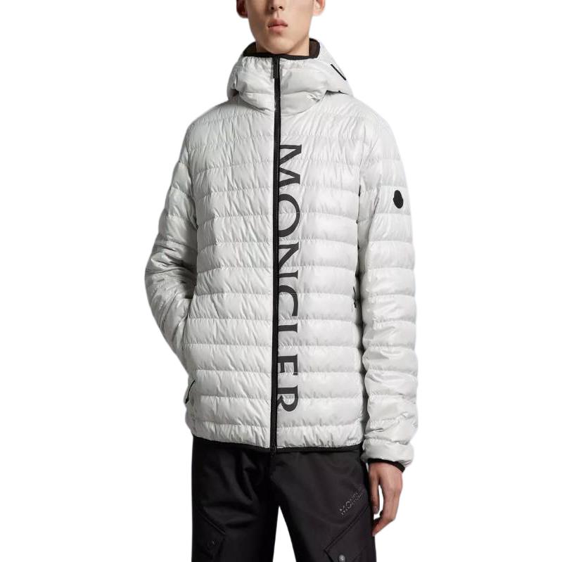 Moncler SS23  White Zip-Up Half-Letter Print Hooded Down Jacket. I10911A00030595OK91R 圖 4