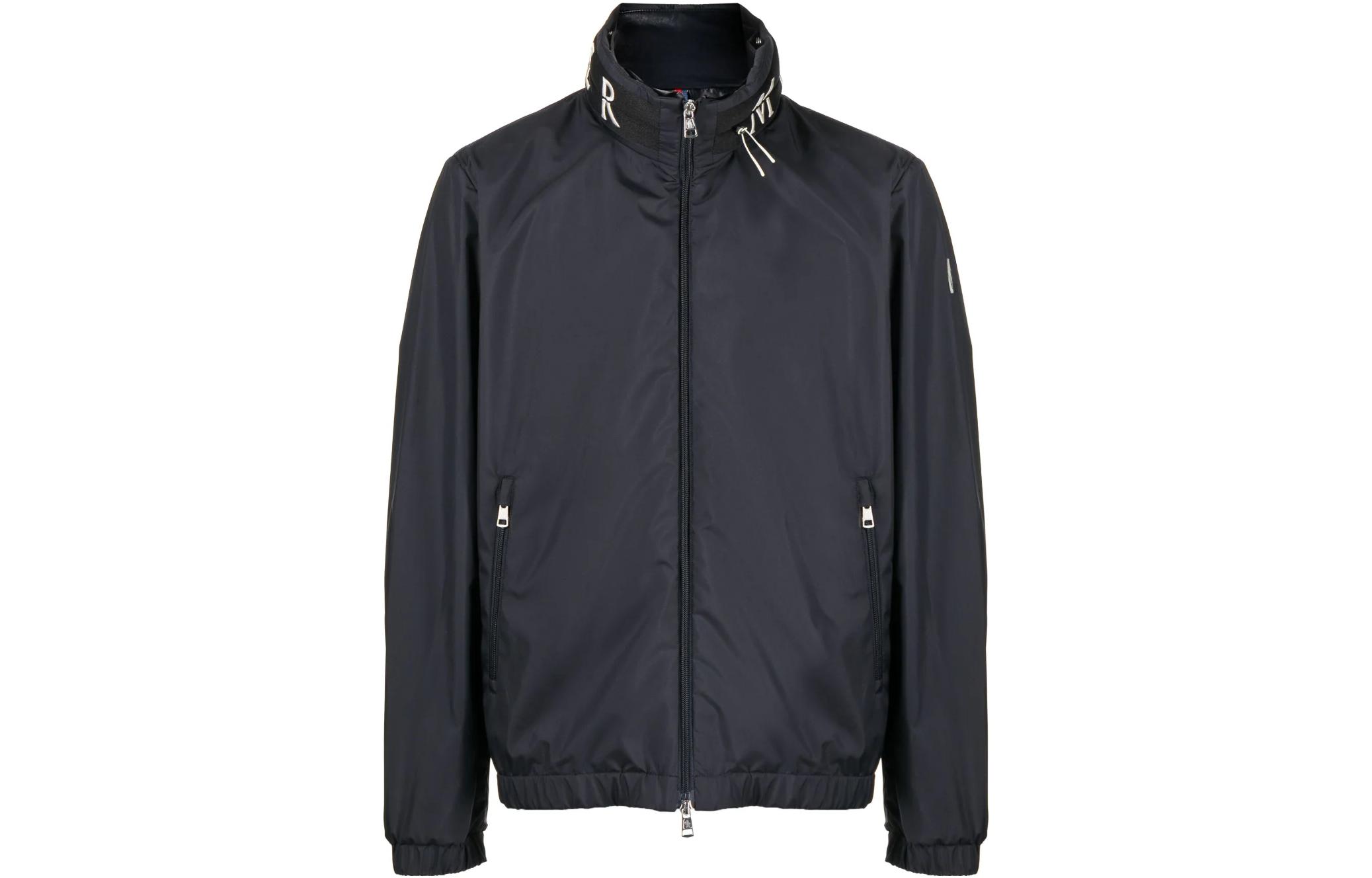 Order Moncler SS23 Beid 海軍藍隱藏式連帽拉鍊外套 I10911A0015454A81