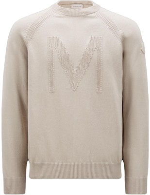 モンクレール SS23 ベージュ レターデザイン ニットクルーネックセーター I10919C00016M150921L Buy モンクレール SS23 ベージュ レターデザイン ニットクルーネックセーター I10919C00016M150921L