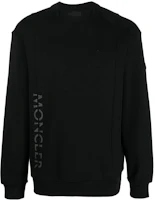 Moncler SS23 Black Crewneck Logo Print Long Sleeve Sweatshirt for Men I10918G00037899W4999 Moncler SS23 Black Crewneck Logo Print Long Sleeve Sweatshirt for Men I10918G00037899W4999