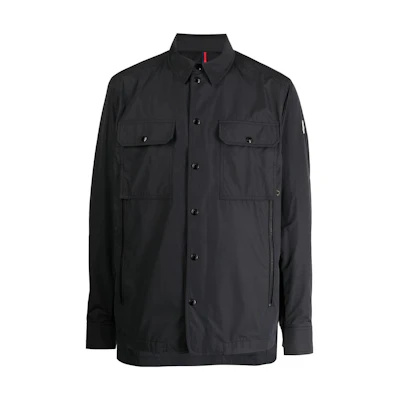 Moncler SS23 Black Solid Color Straight-Cut Long-Sleeve Jacket I10911A0009654A91999