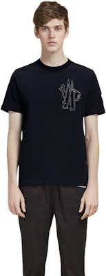 Moncler SS23 Born to Protect Logo Baju Hitam Leher Bulat Lelaki. I10918C00039899YU999 5