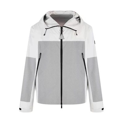 Moncler SS23 Colorblock Hooded Zip-Up Jacket White () 1A00106539MS04A