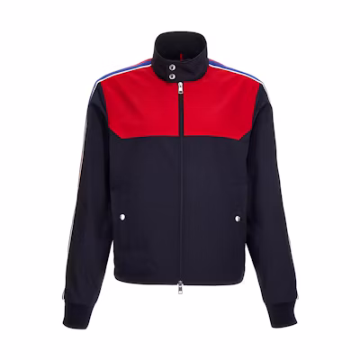 Moncler SS23 Colorblock Logo High-Neck Zip-Up Jacket Men’s Multiple Colors 1A0015354A9174S