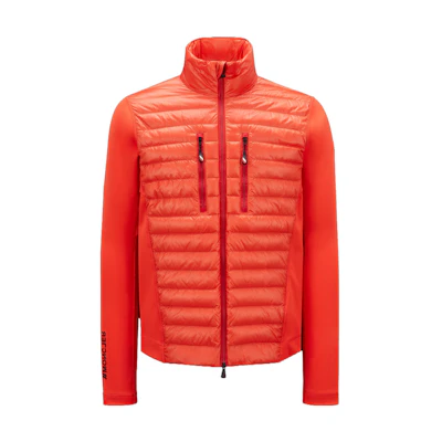 Moncler SS23 DAY-NAMIC Red Puffer Jacket with Zipper and Colorblock Design I10978G00006829H7421