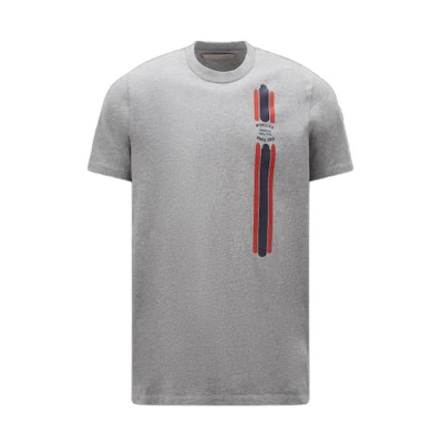 Moncler SS23 Geometric Pattern Crewneck T-Shirt Grey I10918C00024M2643984