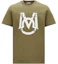 Order Moncler SS23 Green Logo Print Crewneck Regular Fit Short Sleeve T-Shirt I10918C000518390T875
