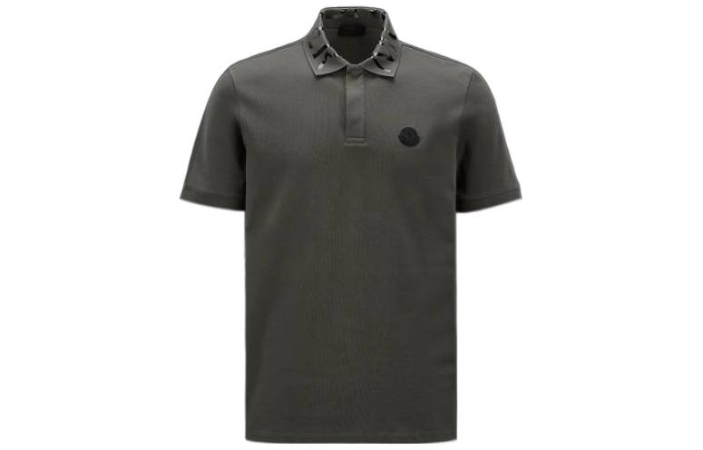 Moncler SS23 Green Logo Print Short Sleeve Polo Shirt I10918A0000484673890