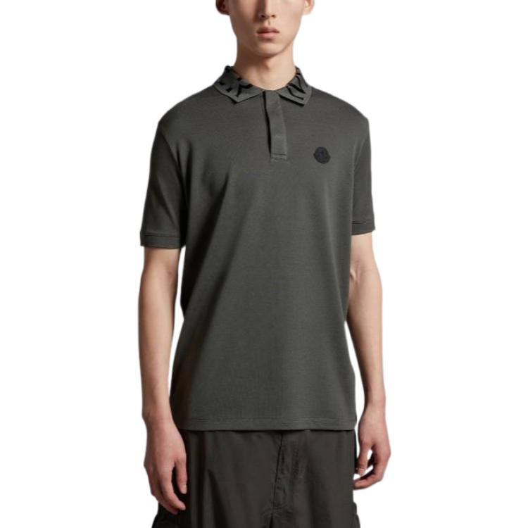 Moncler SS23 Green Logo Print Short Sleeve Polo Shirt I10918A0000484673890 圖 3