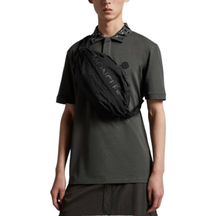 Moncler SS23 Green Logo Print Short Sleeve Polo Shirt I10918A0000484673890 圖 4