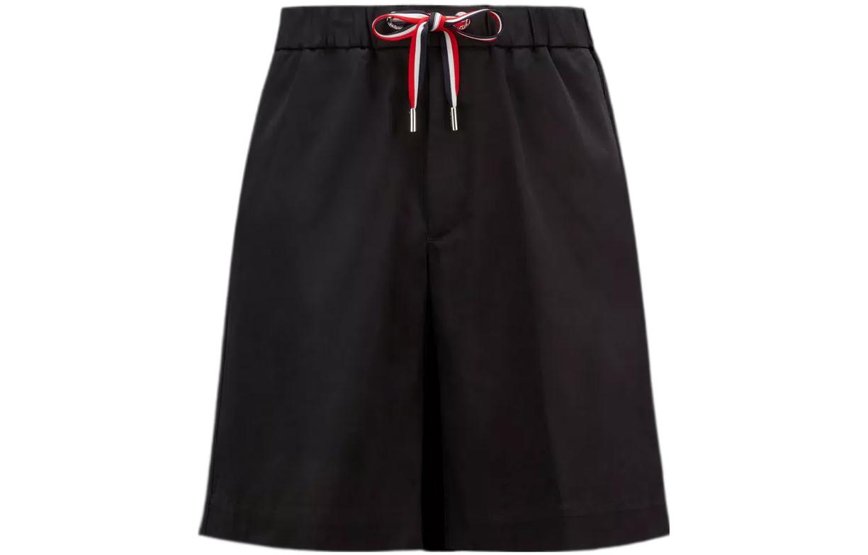 Order Moncler SS23 High-Waisted Casual Black Drawstring Shorts I10912B0000357448999