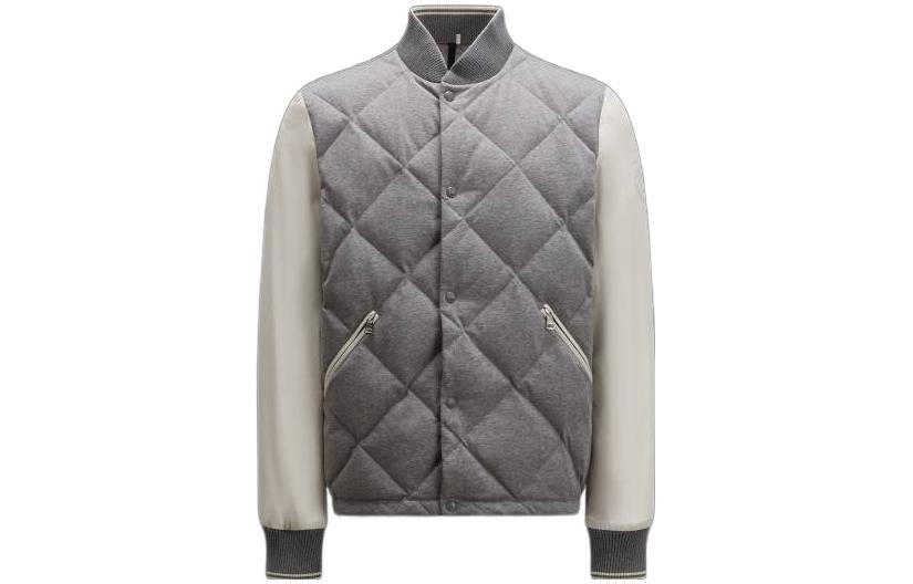 Moncler SS23 Logo Embossed Quilted Down Jacket Grey I10911A00057M2868985