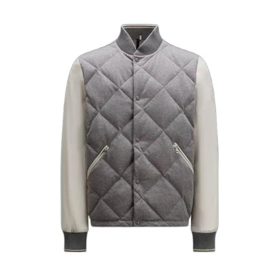 Moncler SS23 Logo Embossed Quilted Down Jacket Grey I10911A00057M2868985