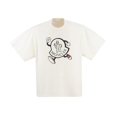 Moncler SS23 Logo Print Casual Crewneck Short Sleeve T-Shirt Men’s Off-White. I10918C00010M2643034