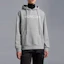 Shop Moncler SS23 Logo Print Drawstring Hoodie Grey. I10918G00024899WI984