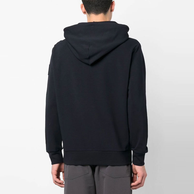 Moncler SS23 Logo Print Drawstring Hoodie Navy Blue (). I10918G00024899WI778 圖 4