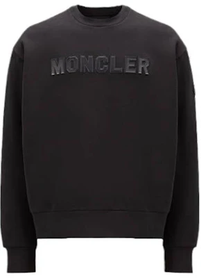 Sudadera Negra de Moncler SS23 con Logo y Manga Larga Cuello Redondo. I20918G00012809KX999 Buy Sudadera Negra de Moncler SS23 con Logo y Manga Larga Cuello Redondo. I20918G00012809KX999
