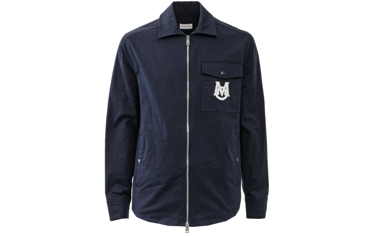Buy Moncler SS23 Lunar New Year  Logo Zip-Up Collar Jacket - Navy Blue I10912F0000157448781