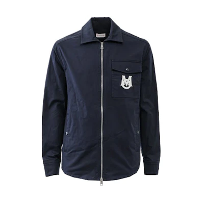 Moncler SS23 Lunar New Year Logo Zip-Up Collar Jacket - Navy Blue I10912F0000157448781