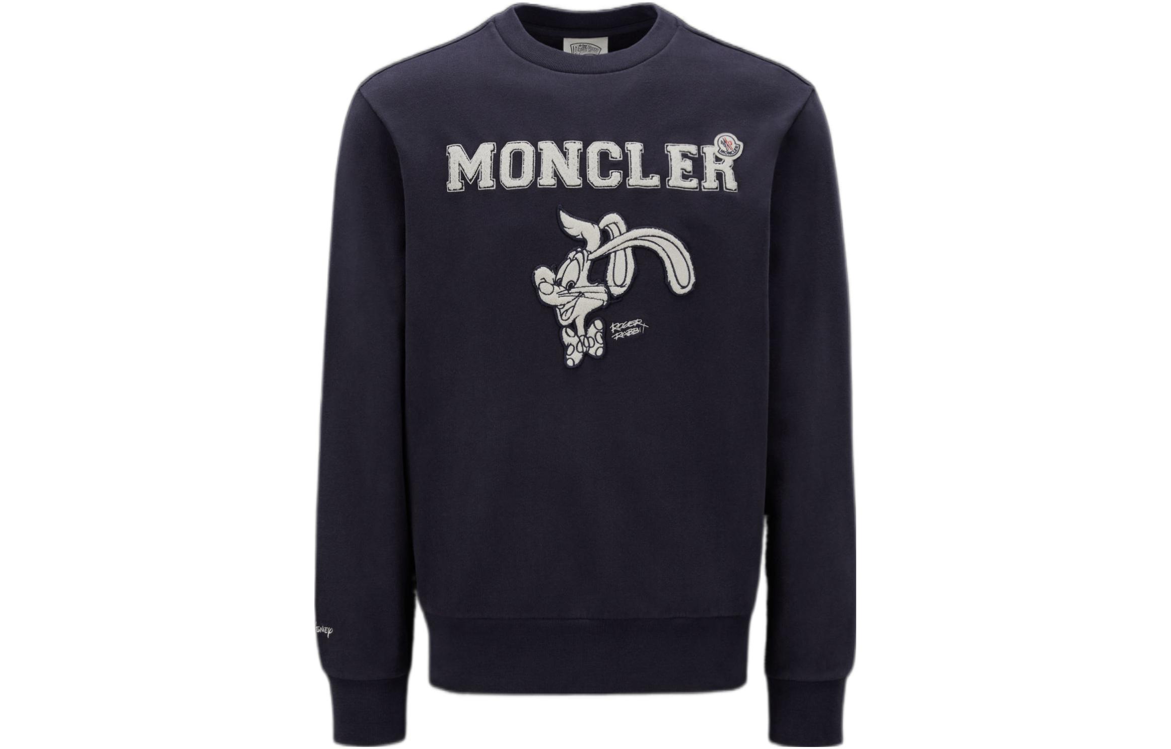 Moncler SS23 Lunar New Year Animal Alphabet Crewneck Sweatshirt Navy I10918G00031899WC742
