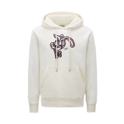 Moncler SS23 Lunar New Year Animal Embroidery Hoodie White Mens I10918G00030899WC032