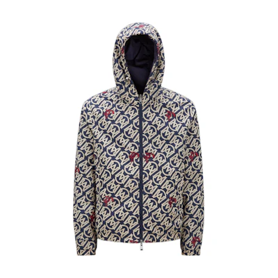 Moncler SS23 Lunar New Year Liesse Reversible Letter Print Hoodie Navy Mens I10911A00094596OMF72