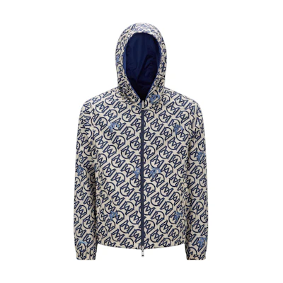Moncler SS23 Lunar New Year Reversible Logo Print Hooded Jacket Navy I10911A00094596OMF27