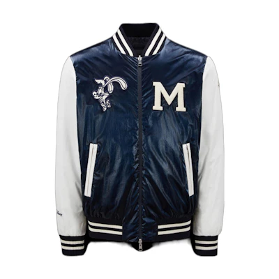 Moncler SS23 Navy Blue Slim Fit Jacket with Zipper Pockets I10911A0007453A3H742