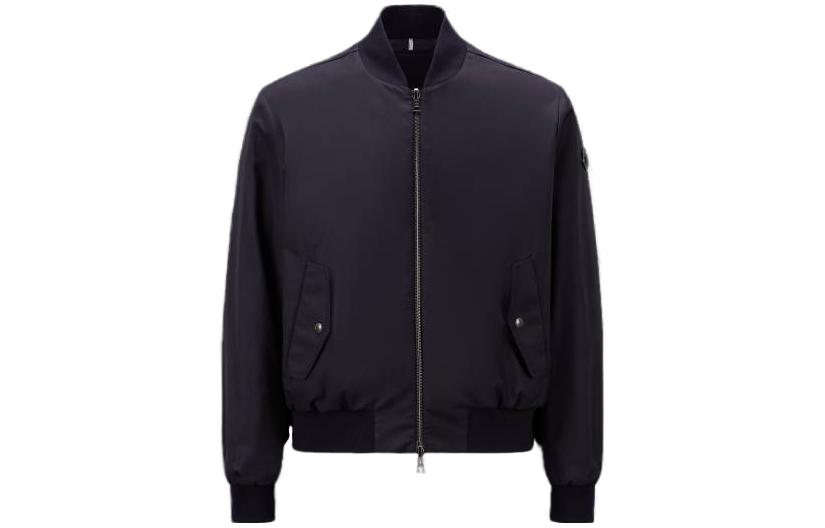 Moncler SS23 Navy Blue Solid Color Long-Sleeve Baseball Jacket I10911A00135595SB778