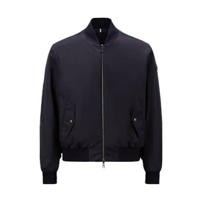 Moncler SS23 Navy Blue Solid Color Long-Sleeve Baseball Jacket I10911A00135595SB778
