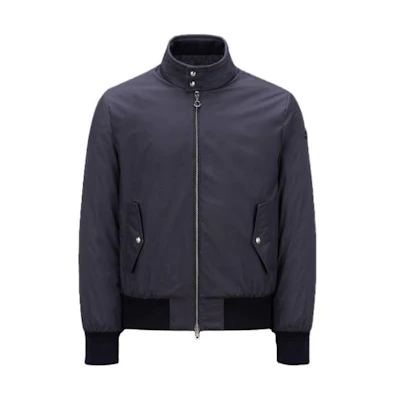 Moncler SS23 Plain Zip-Up Stand Collar Jacket Navy Blue . I10911A00048549SK779
