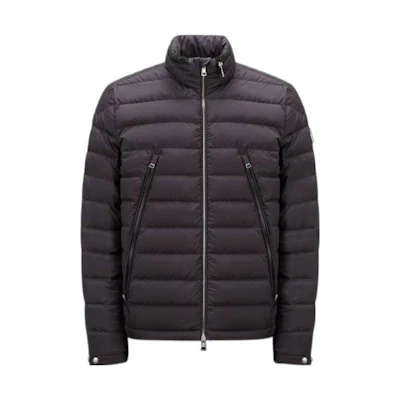 Moncler SS23 Quilted Logo Patch Puffer Jacket with Stand Collar I10911A0001554A81999
