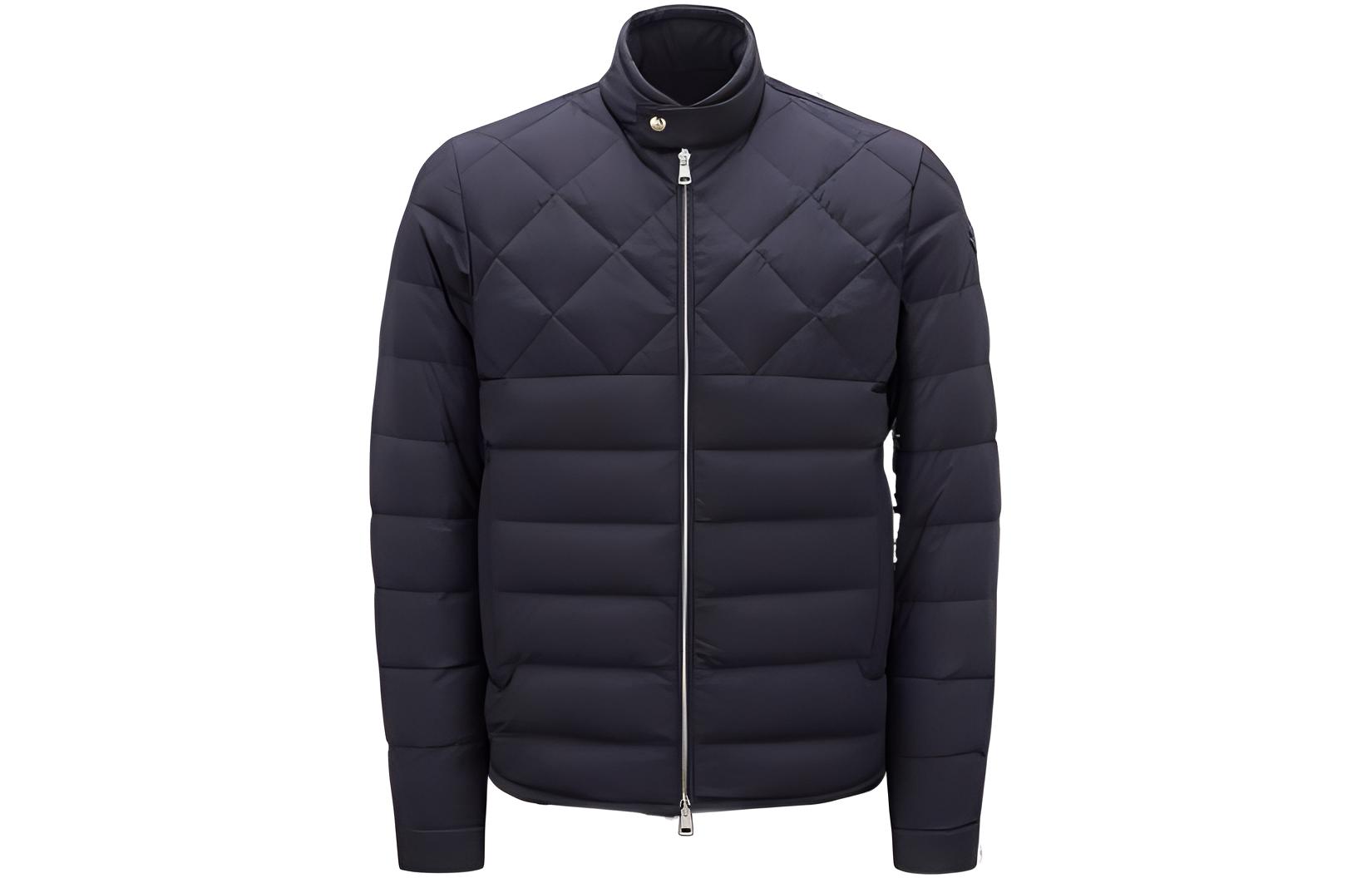 Moncler SS23 Quilted Zip-Up Down Jacket Navy Blue - I10911A00130595FK775