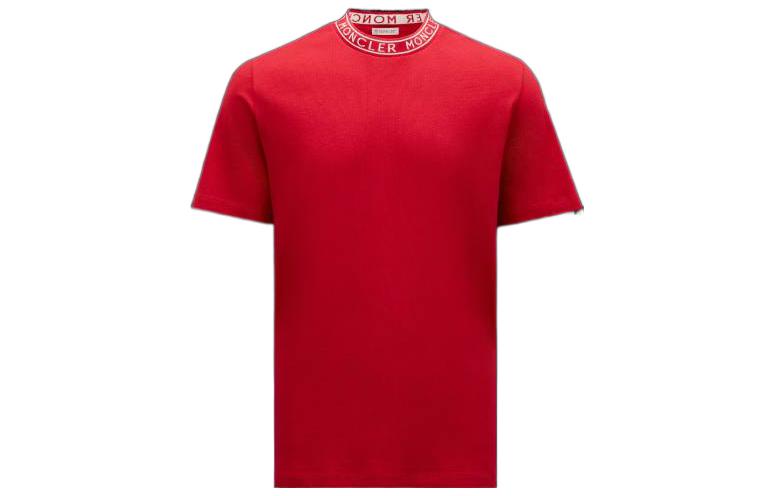 Moncler SS23 Red Crewneck T-Shirt with Letter Print I10918C000128390T477 圖 2