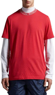 盟可睐 SS23 红色字母印花圆领短袖T恤 I10918C000128390T477 Lookbook 盟可睐 SS23 红色字母印花圆领短袖T恤 I10918C000128390T477