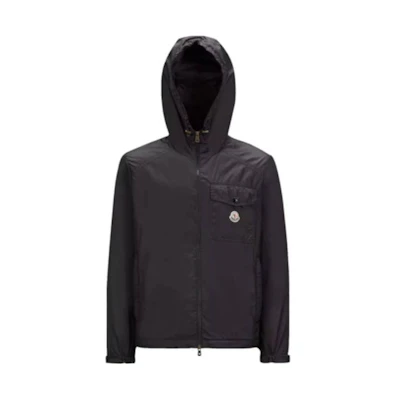 Moncler SS23 Samakar Black Long Sleeve Jacket Solid Logo Patch Design. I10911A00152595F3999