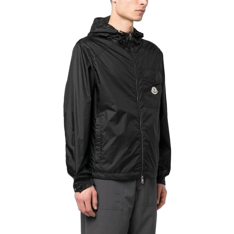 Purchase Chaqueta Negra con Capucha Moncler SS23 Samakar Logo Patch 1A00152595F3SAMAKAR999