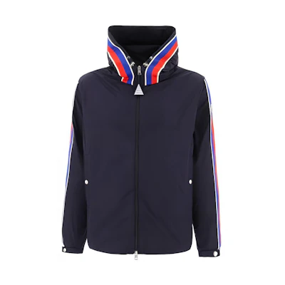 Moncler SS23 Side-Zip Long-Sleeve Jacket Navy Blue 1A0017354A9174S