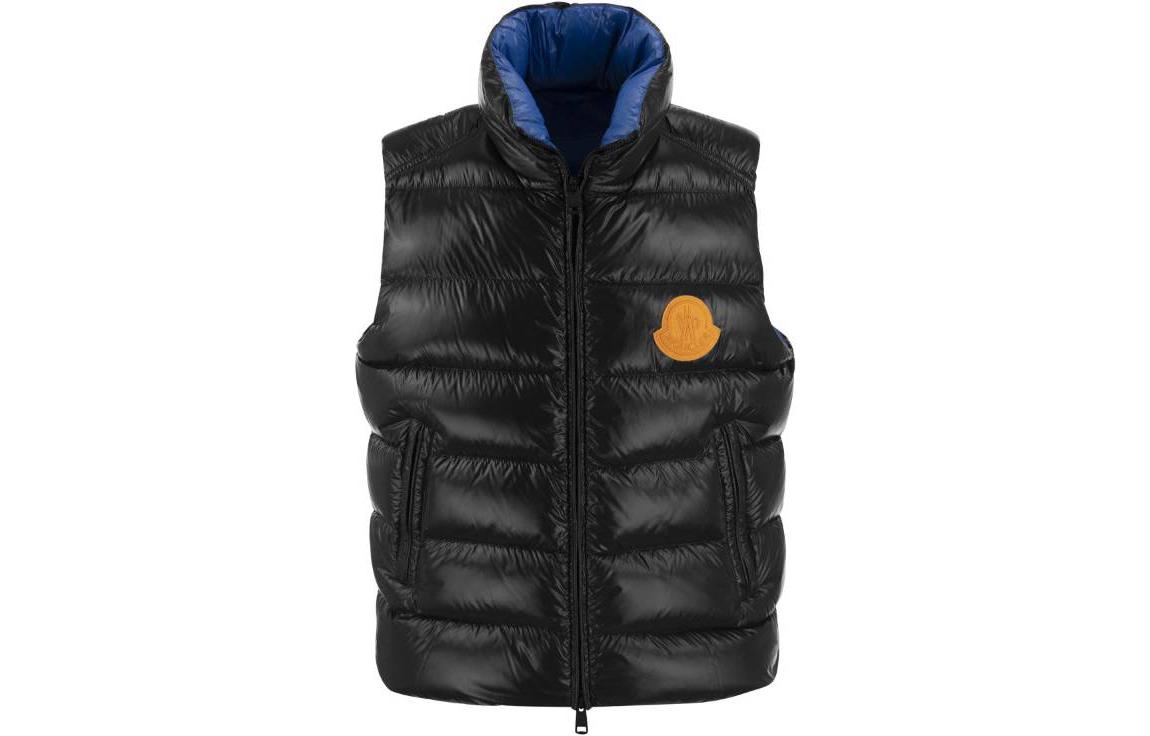 Moncler SS23 Ski Season Parke Black Down Vest Unisex Short High-Neck Jacket. I10911A00046M2648P97