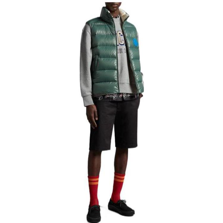 Moncler SS23 Ski Season Parke Green Down Vest  Badge Logo Stand Collar I10911A00046M2648P80 圖 3