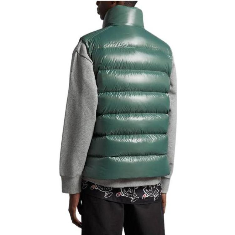 Moncler SS23 Ski Season Parke Green Down Vest  Badge Logo Stand Collar I10911A00046M2648P80 圖 4