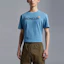 Lookbook Moncler SS23 纯色标志印花蓝色T恤 I10918C000648390T722