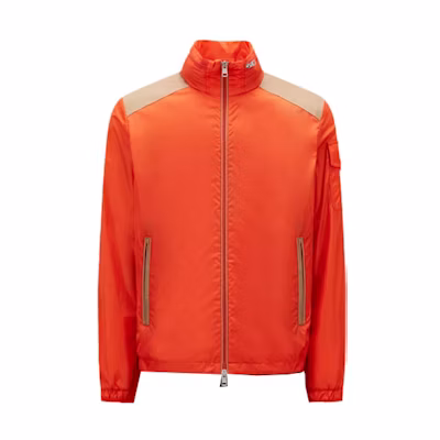 Moncler SS23 Solid Color Logo Print Hoodie Jacket Men’s Orange-Red I10911A0015868352300